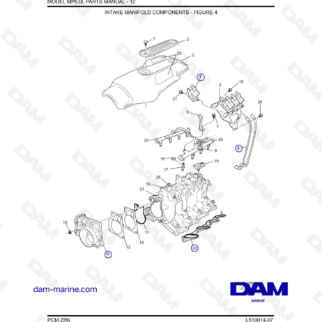 PCM ZR6 07 - Intake Manifold Components