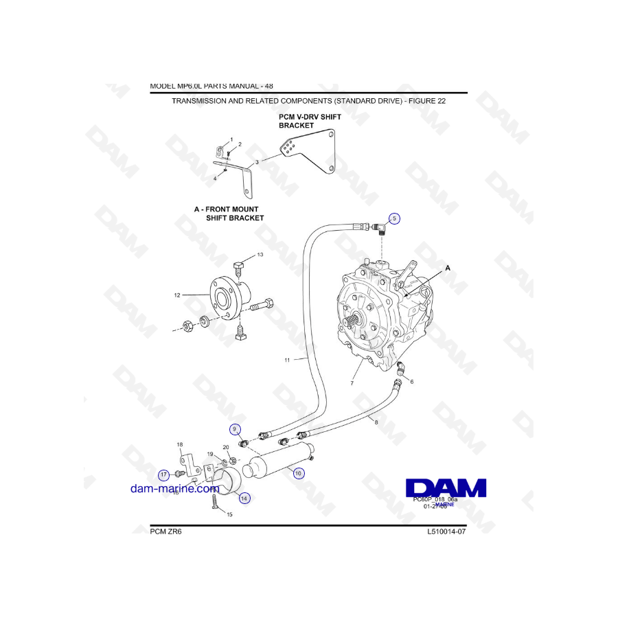 PCM ZR6 07 - Transmisión y componentes relacionados 