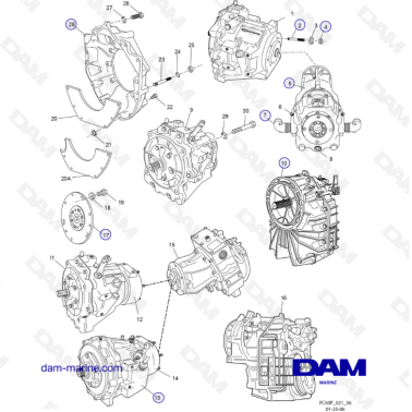 PCM Excalibur 5.7L 02 - Bell housing assembly