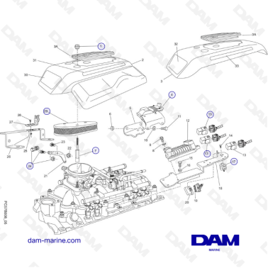PCM Excalibur 5.7L 02-05 - Intake manifold components