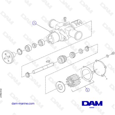 PCM Excalibur 5.7L 02-05 - Raw water cooling pump