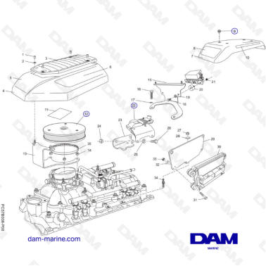 PCM Excalibur 343 - Intake Manifold components