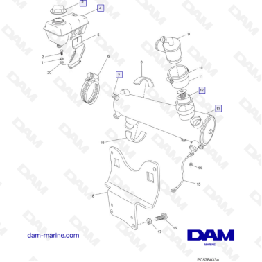 PCM Excalibur 343 - Heat exchanger & components