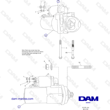 PCM Excalibur 343 - Starter assembly components