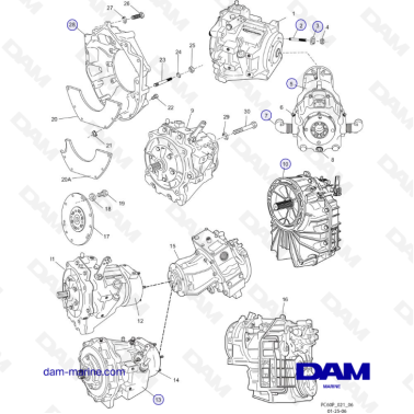 PCM Excalibur 343 - Bell housing assembly