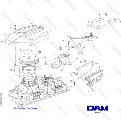 PCM Excalibur 343 2010-2012- Intake manifold components