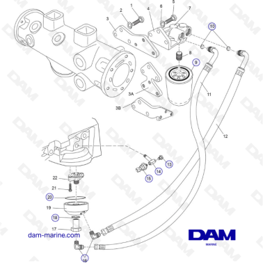 PCM Excalibur 343 2010-2012- CES Remote Oil Filter Components