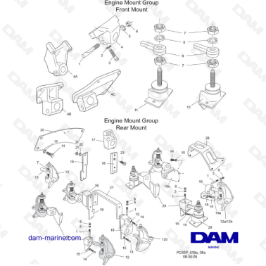 PCM Excalibur 343 2010-2012- Engine and transmission mounts