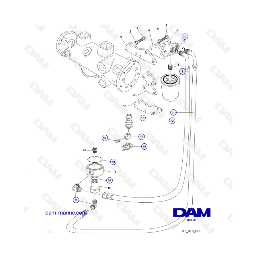 PCM ZR409 - ZR450 - 08/10 - CES REMOTE OIL FILTER COMPONENTS