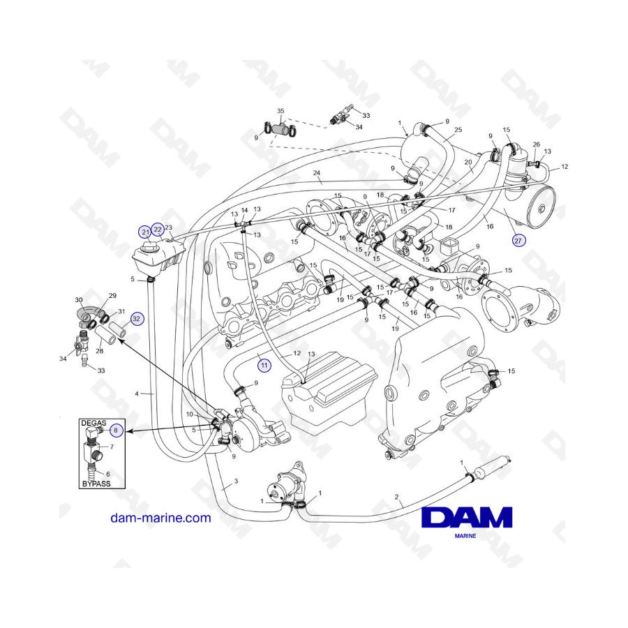 PCM ZR409 - ZR450 - 08/10 - COMPONENTES DEL SISTEMA DE REFRIGERACIÓN POR AGUA DULCE CES