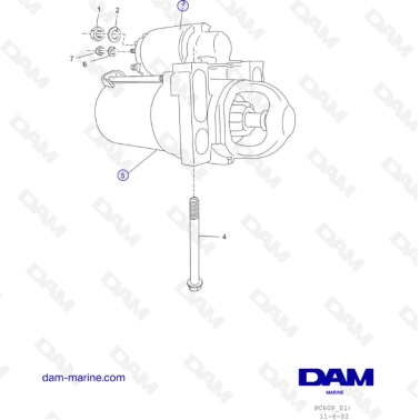 PCM ZR409 - ZR450 - 08/10 - STARTER ASSEMBLY COMPONENTS