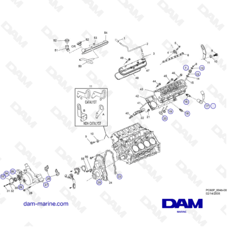 PCM ZR409 - ZR450 - 10+ - CYLINDER HEAD ASSEMBLY / FRONT COVER