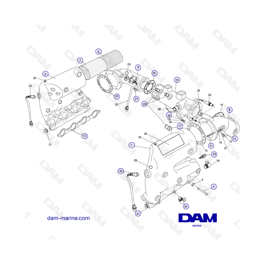 PCM ZR409 - ZR450 - 10+ - COLECTOR DE ESCAPE CES y COMPONENTES