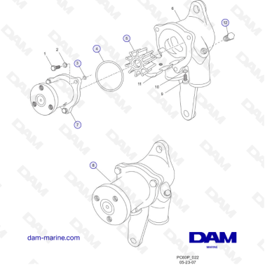 PCM ZR409 - ZR450 - 10+ - RAW WATER COOLING PUMP