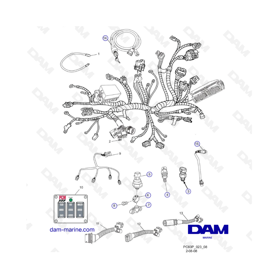 PCM ZR409 - ZR450 - 10+ - CONJUNTOS DE ARNÉS DE CABLEADO y TRANSMISORES
