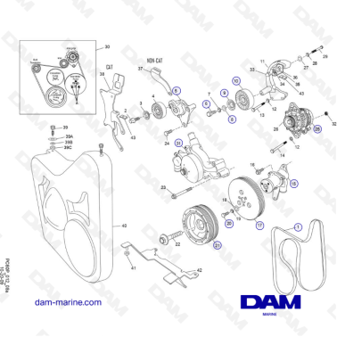 PCM ZR409 - ZR450 - 10+ - ACCESSORY DRIVE SYSTEM COMPONENTS