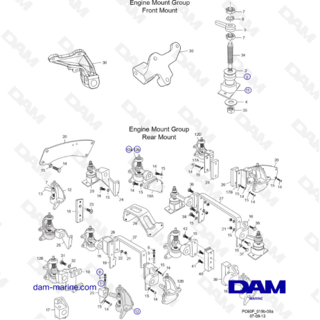 PCM ZR409 - ZR450 - 10+ - ENGINE and TRANSMISSION MOUNTS