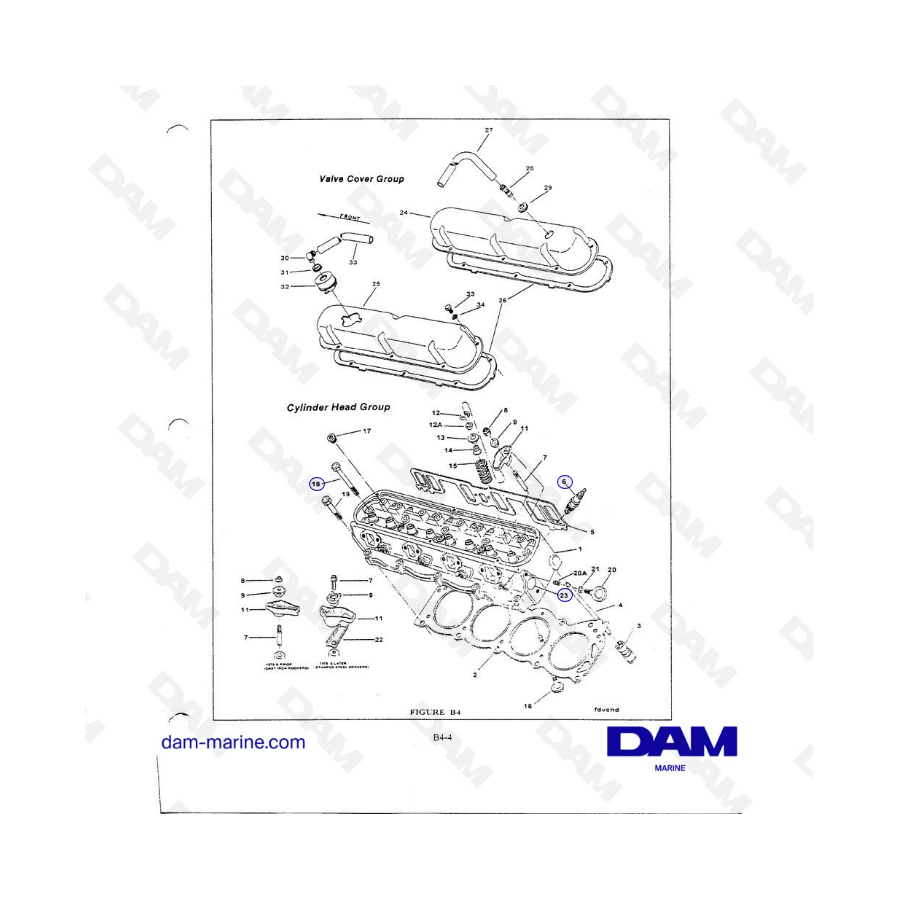 PCM Ford Ancien - Valve cover group & cylinder head group
