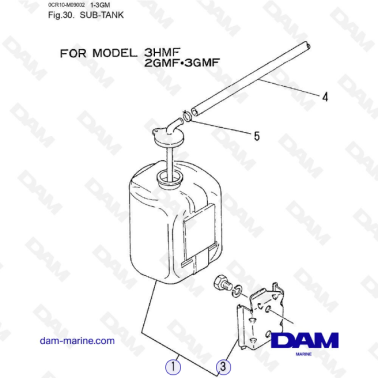 Yanmar 3HMF, 2GMF, 3GMF - SUB-TANK