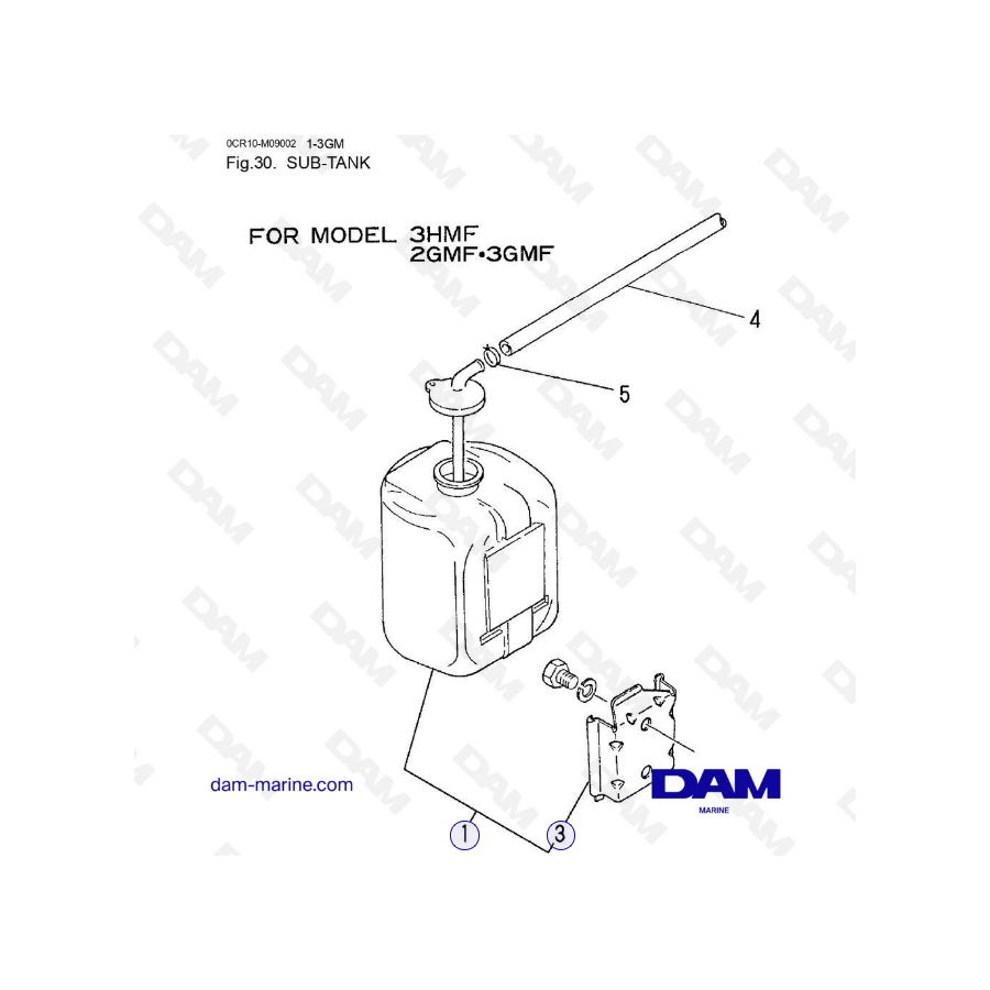 Yanmar 3HMF, 2GMF, 3GMF - SUB-TANK