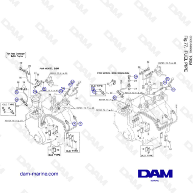 Yanmar 1GM, 2GM, 3GM - Fuel Pipe