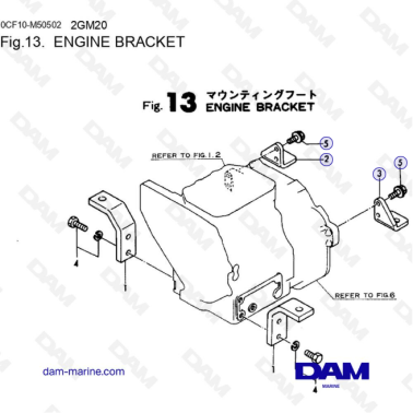 Yanmar 2GM20 - Soporte del...