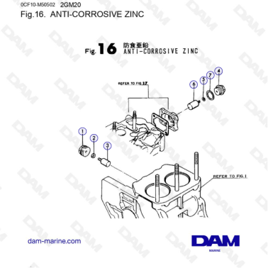 Yanmar 2GM20 - Zinc...