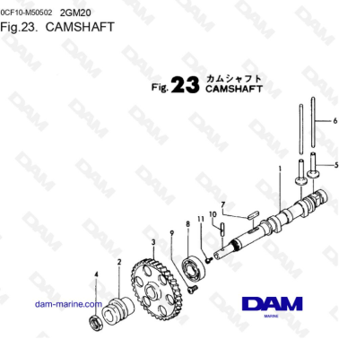 Yanmar 2GM20 - CAMSHAFT