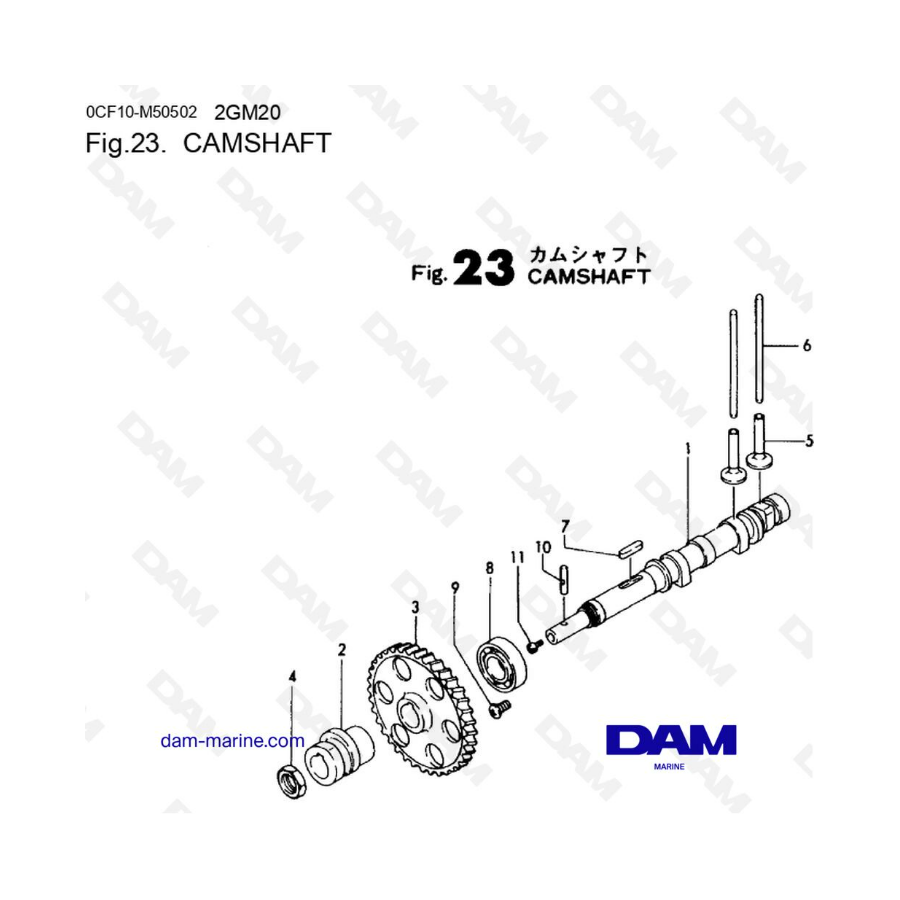 Yanmar 2GM20 - CAMSHAFT