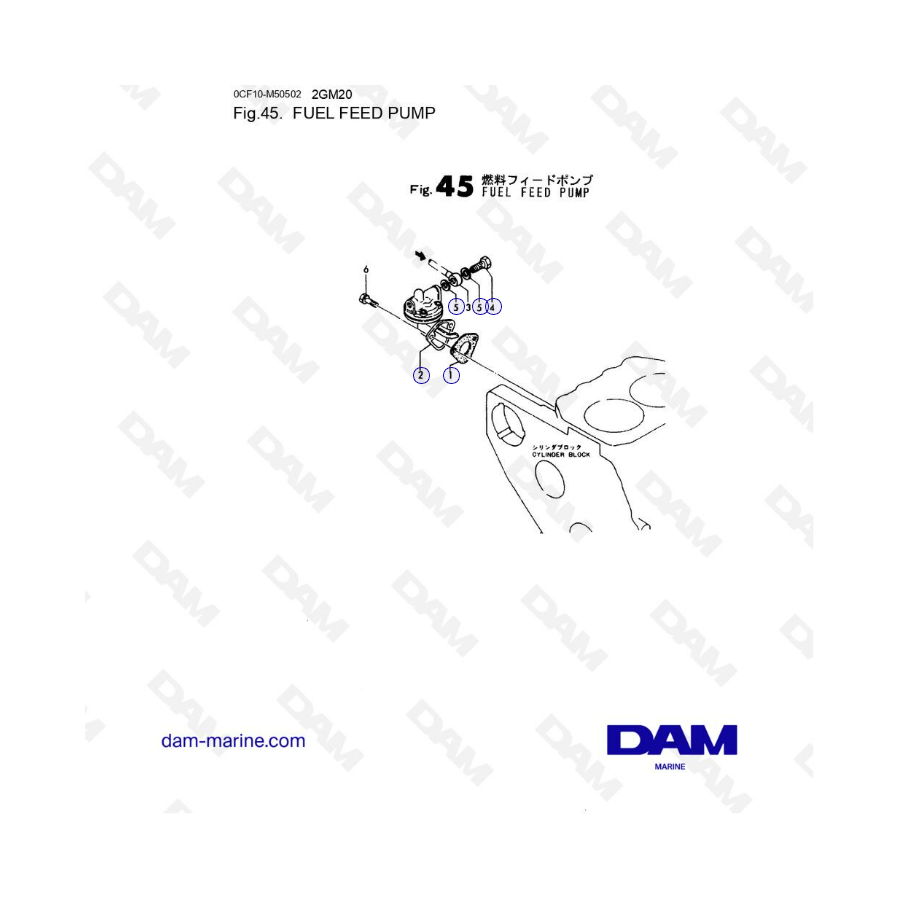 Yanmar 2GM20 - Fuel feed pump