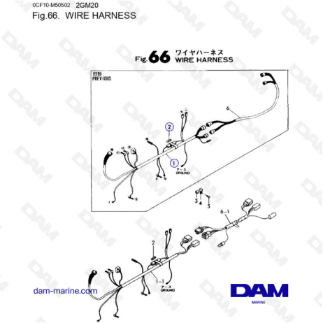 Yanmar 2GM20 - Wire Harness