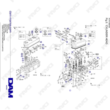 Yanmar 2QM - Cylinder Head