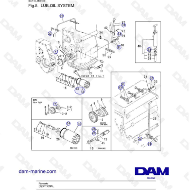Yanmar 2QM - LUB. OIL SYSTEM