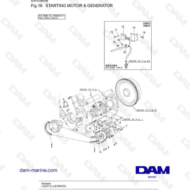 Yanmar 2QM - Starting motor & Generator