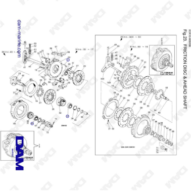 Yanmar 2QM - Friction disc & ahead shaft