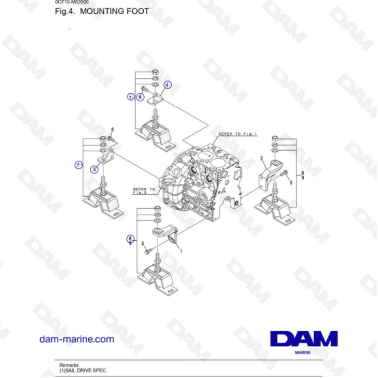 Yanmar 2YM15 - Mounting foot