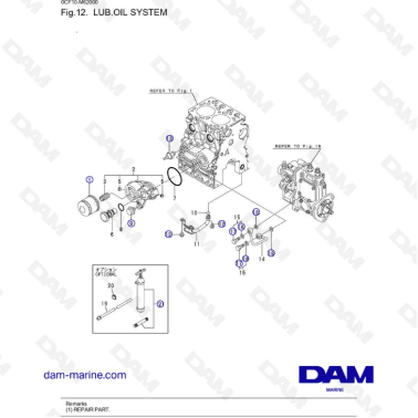 Yanmar 2YM15 - Lub Oil System