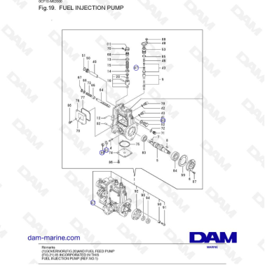 Yanmar 2YM15 - Fuel injection pump