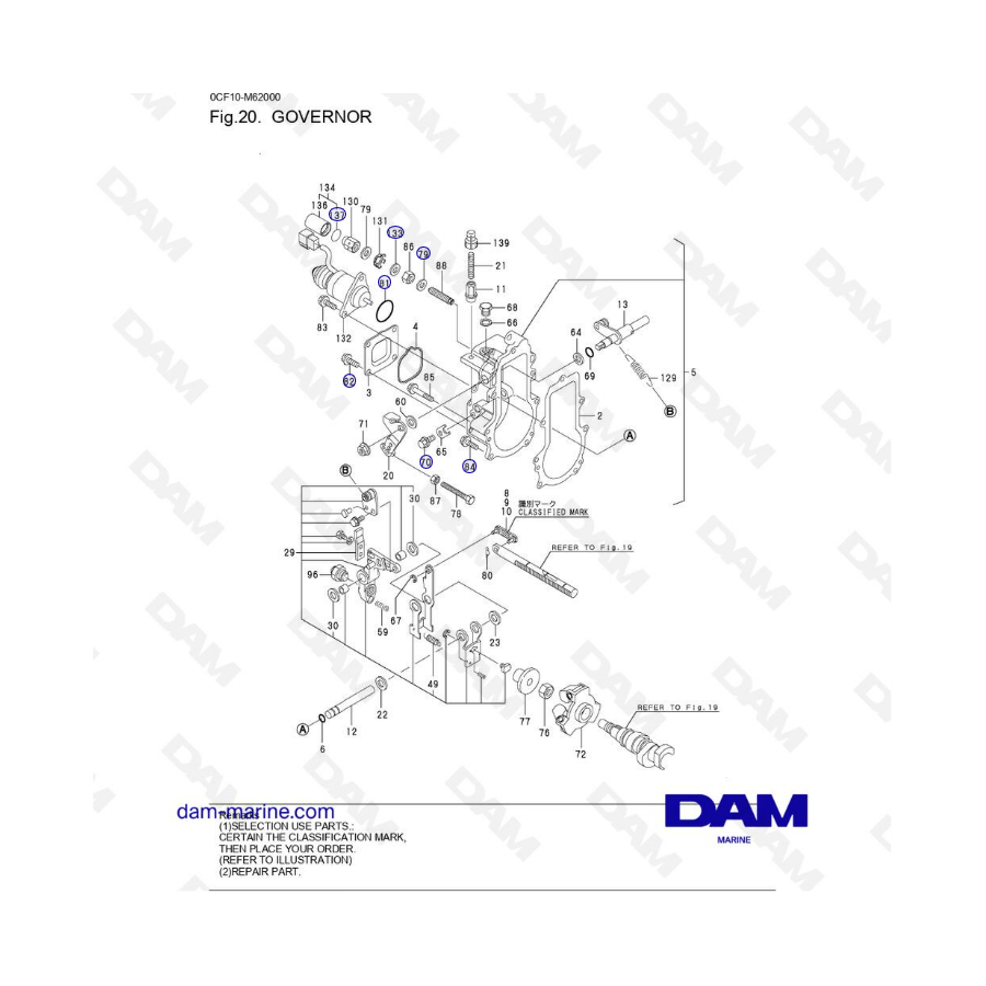 Yanmar 2YM15 - Governor