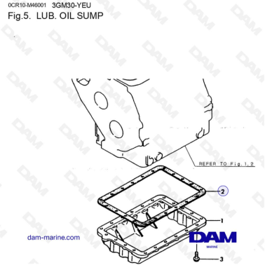 Yanmar 3GM30-YEU - LUB. OIL SUMP