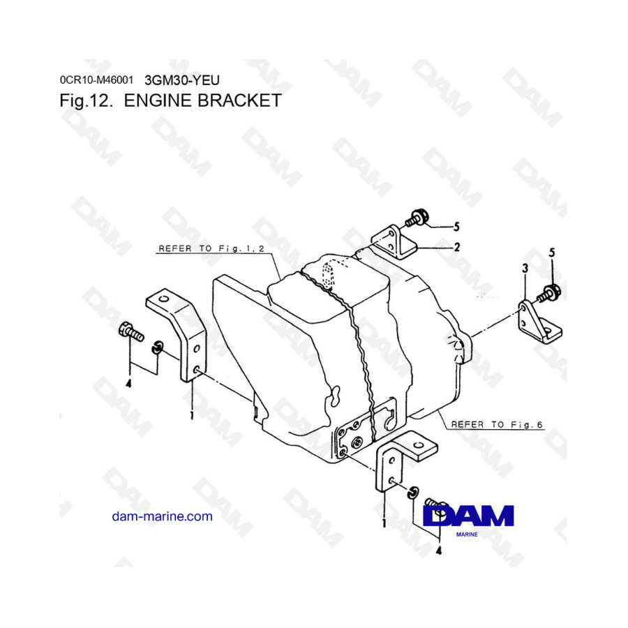 Yanmar 3GM30-YEU - SOPORTE DEL MOTOR