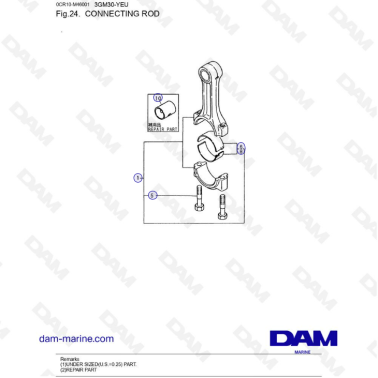 Yanmar 3GM30-YEU - CONNECTING ROD