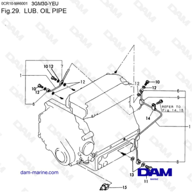 Yanmar 3GM30-YEU - TUBO DE...