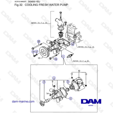 Yanmar 3GM30-YEU - BOMBA DE...