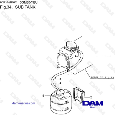 Yanmar 3GM30-YEU - SUB TANK
