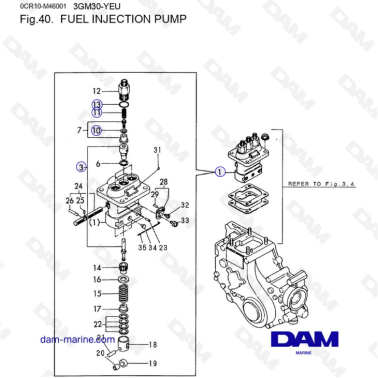 Yanmar 3GM30-YEU - FUEL INJECTION PUMP