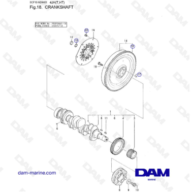 Yanmar 4JH - CRANKSHAFT
