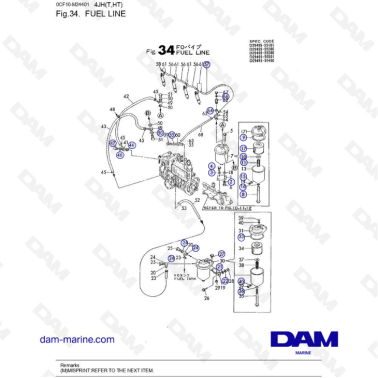 Yanmar 4JH - FUEL LINE