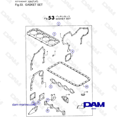 Yanmar 4JH - KIT DE JUNTAS