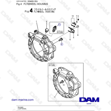 Yanmar 2GM20-YEU - CARCASA...